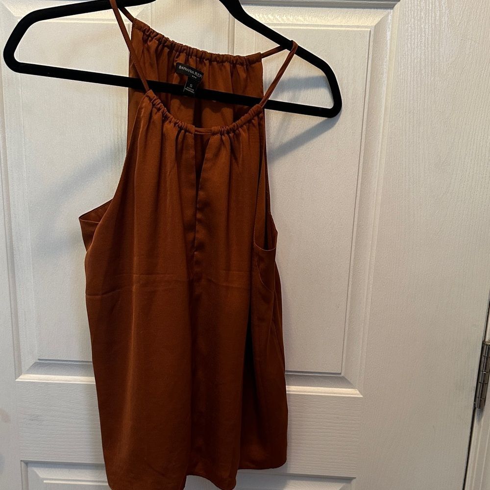 Banana Republic Brown Halter Blouse